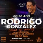 Rodrigo González Instagram - Nos vamos a viajar! Abril stand up mil. Miércoles 20: @islapaopao algarrobo Jueves 21: @ladolcevitalinares (entradas por @comedy_pass ) y el día del evento en la puerta. Sábado 23: @entretoroschicureo No se lo pierdan! Show con mucho material inédito #algarrobo #linares #chicureo #standupcomedy #standup #humor #chile