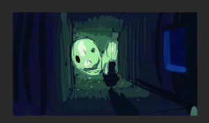 Rodrigo Goulão de Sousa Instagram - Animation for a 48h challenge with the amazing @antcarre @robic.martin @kwotzal @gabjoondae  that I didnt manage to finish in time... ( It took me several weeks) The theme was ghost.
Animation made on @tvpaintanimand compositing on after effects. Camera movement made with live footage of cardoard boxes 

I did a full process of this on my patreon if you want to check that out.
( Link in description)

#animation #2danimation #drawing #digitalart #cartoon #2d #horror #horrormovies #scary #characterdesign #art #short #shortfilm #loop #color #aftereffects #tvpaint