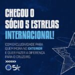 Ronaldo Instagram - Convocando todos os Cruzeirenses ao redor do mundo! 🌎 Chegou o novo plano @socio5estrelas Internacional! Com ele, você terá direito a várias experiências e descontos exclusivos para fecharmos juntos de qualquer lugar do Planeta! Já somos 40 mil Sócios 5 Estrelas! Bora rumo aos 50 mil? Contamos com vocês, Cabulosos, em todos os cantos! http://www.socio5estrelas.com.br/exterior Vamos, meu Cruzeiro! 💙🦊