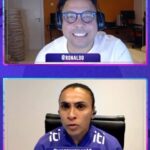 Ronaldo Instagram - O QUE FALTA PRA MARTA? 🤔🇧🇷💙 Antes da Copa @ronaldo e @martavsilva10 bateram um papo lendário! Um oferecimento de @neoquimica! A primeira parte dessa conversa entre o nosso ataque dos sonhos já está disponível na íntegra no no nosso YouTube! Marta e Ronaldo falaram muito de seleção brasileira, de copa do mundo e do que pode acontecer depois dela! Tá esperando o que? Link nós stories da @ronaldotv ! #ronaldotv #ronaldofenomeno #marta #FIFAWWC #copadomundo