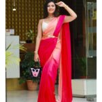 Ruchira Jadhav Instagram - Flaunting everything that I have.. Saree & Smiles….💖🧡 📸 : @javaharphotography
