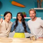 Ryan Hansen Instagram - I COOKED! Tiny food Big fun with @mlpadman and @funnyasiandude Watch Jimmy and me battle it out tiny kitchen style. And watch Monica be tiny beautiful and funny AF @tastemade @tinykitchentm