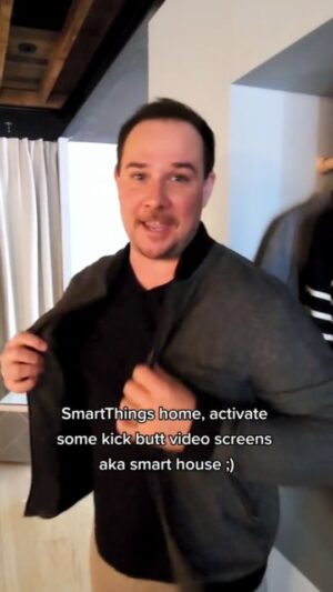 Ryan Merriman Instagram - Core memory unlocked 🏠 Finally back in a smart house after all these years! And officially on TikTok!! @samsungus #Samsung837 #SmartThingsHome #corememory