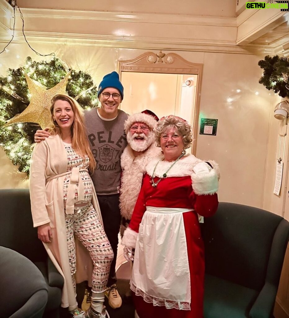 Ryan Reynolds Instagram - We met Jessica Claus and her husband on the Polar Express. She was everything I’d always dreamed since I was a kid. She smelled like cinnamon buns and sangria. 🎄