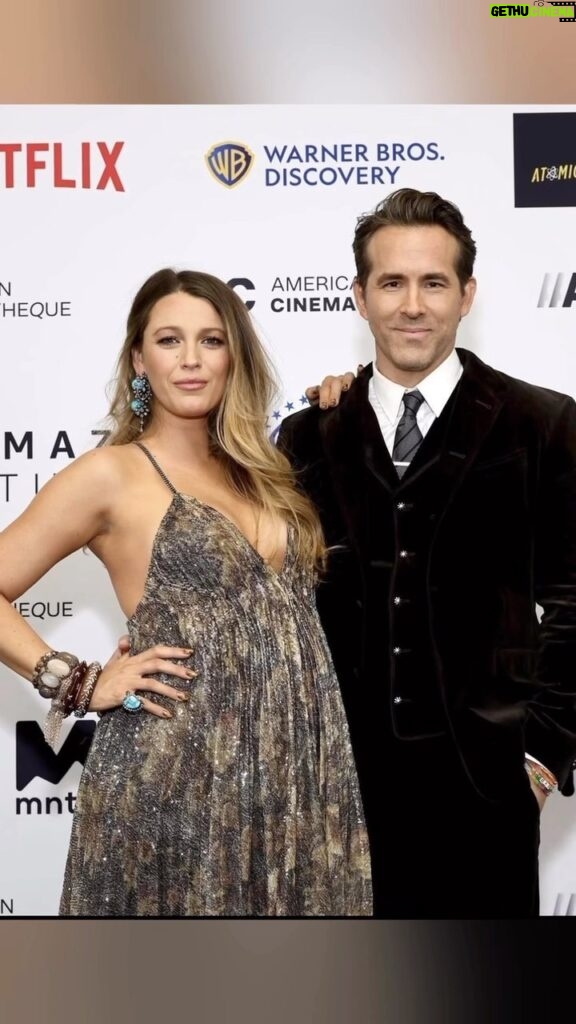 Ryan Reynolds Instagram - Thank you @AM_CinemaTheque for this incredible honour. Thank you to my friends and family who turned me into a heaving, weeping mess of laughter, nostalgia and joy. It felt like I got front row seats to my own funeral but without all the inconvenient death. What a night. Thank you, #WillFerrell, @TheJeffBridges, @Mary_Steenburgen, @RobMcElhenney, @NathanFillion, @JustinpjTrudeau, @OctaviaSpencer, @SlevyDirect @MorenaBaccarin, @SalmaHayek, @TheHughJackman, @HelenMirren, @stevenpage, @MaximumEffort and my unbelievable wife, @BlakeLively also, huge congratulations to the nights co-honoree, Mr @itsJasonBlum And thank you, @ralphlauren!