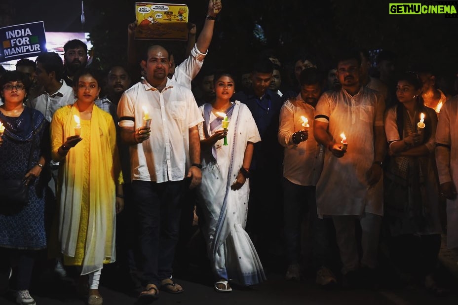 Saayoni Ghosh Instagram - Candle March & protest meeting in solidarity with Manipur by WBTMYC.