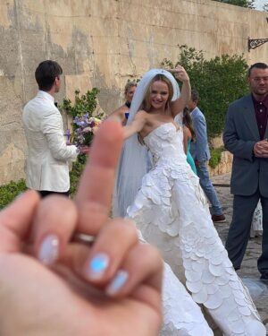 Sabrina Carpenter Instagram - my wife got married and i wept and wept. i felt so immensely lucky to be part of your special day @joeyking @stevenpiet i love you both dearly!!!! congrats on your love