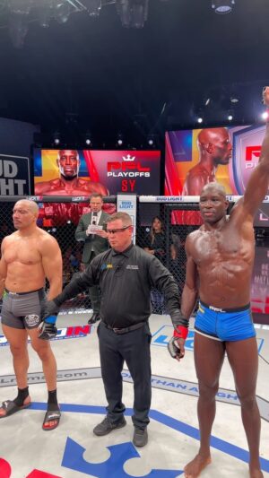 Sadibou Sy Instagram - The quest for double champ status continues for @sadibousy as he advances to the #PFLWorldChampionship 

#PFLPlayoffs | LIVE NOW
🇺🇸 ESPN+
