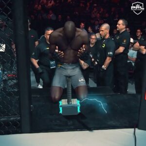 Sadibou Sy Instagram - Thor and @sadibousy both have one thing in common. 

They are both worthy of 𝒘𝒊𝒆𝒍𝒅𝒊𝒏𝒈 𝑴𝒋𝒐𝒍𝒏𝒊𝒓 inside the SmartCage 🔨➡️

#PFLWorldChampionship