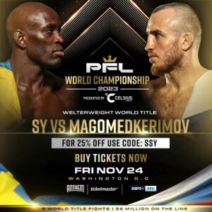Sadibou Sy Instagram - Get your tickets now and come see me becoming Champion back 2 back. Link in Bio for 25% off