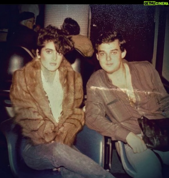 Salma Hayek Pinault Instagram - My cousin Arturo and I in the 80s. Mi primo Arturo y yo en los 80s #tbt #80s #hairstyle #shorthair #vintage #hairgoals