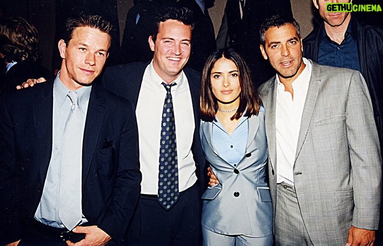 Salma Hayek Pinault Instagram - Two days ago, I woke up to the shocking news that Matthew Perry is no longer with us. It’s taken me a couple of days to process this profound sadness. There is a special bond that happens when you share dreams with someone, and together you work towards them. I was very moved last year when Matthew shared on his Instagram stories how much he loved 'Fools Rush In,' and how he thought that that film we did together was probably his best movie. Throughout the years, he and I found ourselves reminiscing about that meaningful time in our lives with a deep sense of nostalgia and gratitude. My friend, you are gone much too soon, but I will continue to cherish your silliness, your perseverance, and your lovely heart. Farewell, sweet Matthew, we will never forget you. 📸: @jeffkravitz