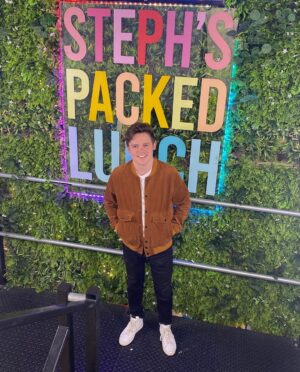 Sam Clemmett Instagram - Thank you @packedlunchc4 for having me on yesterday! And thank you to Hugh for my surprise message ❤️ #queencharlotte