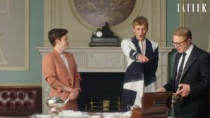 Sam Clemmett Instagram - Bring it ooonnnn @freddiedennis 

Butler challenge for @tatlermagazine 
Directed by @handlebars88 
2nd camera @razvanpestean 
Lighting assistant @nathslifemedia_ 
Styled by @lydie_harrison 
Grooming @naokawakamihair 
Produced by @camillalouisefitzpatrick 
Set design elpidamagkoura
Shot on location @homehouselondon