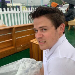 Sam Clemmett Instagram - 2 weeks late but, thank you @wimbledon for having us at the men’s final screening at The Hill NY. The epic rain matched the epic final