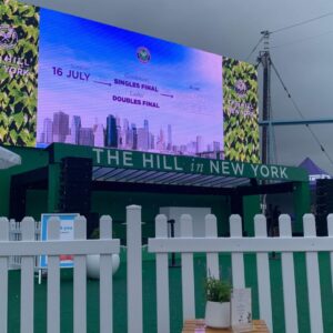 Sam Clemmett Instagram - 2 weeks late but, thank you @wimbledon for having us at the men’s final screening at The Hill NY. The epic rain matched the epic final