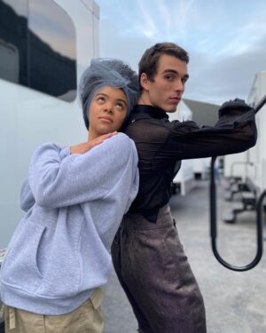 Sam Clemmett Instagram - You know what we need? More QC BTS ❤️❤️❤️ #queencharlotte