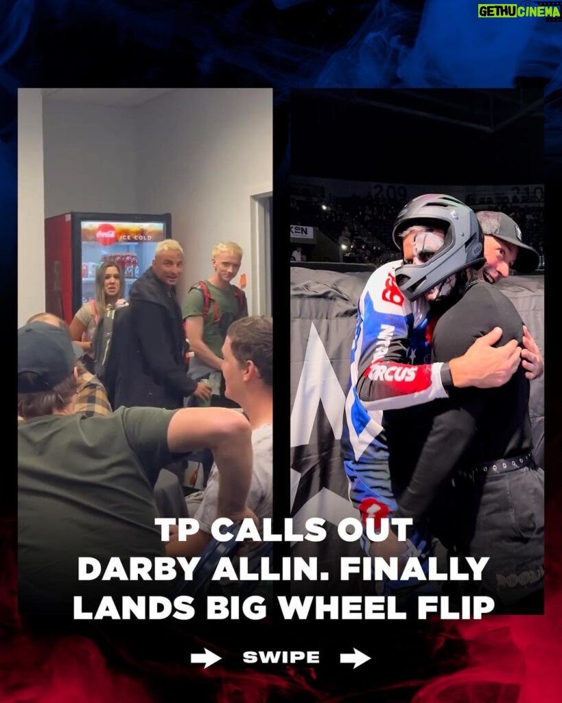 Samuel Ratsch Instagram - BIG WHEEL REDEMPTION for @darbyallin, but only after @travispastrana calls him out for not landing 😂