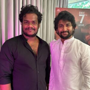 Sathvik Anand Bandela Instagram - BLOCKBUSTER INTERVIEW IS LOADING full of fun 🤩 #hinana 🔥 @nameisnani anna … Love u and ur films 🎥… Naa Fav Film Jersey 🥺 Nakku ipatiki meeru ARJUN la ne kanipisthunaru 🔥 MIDDLE CLASS ABBAI cinema thiyatam eh kadhu anna the way u talked with me shows ur MIDDLE CLASS positive mentality 😊