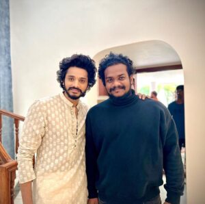 Sathvik Anand Bandela Instagram - HANUMAN 🔥  promotions SHURUU…. @tejasajja123 & @prasanthvarmaofficial  All the best my brothers 🥰