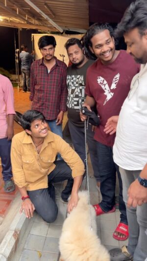 Sathvik Anand Bandela Instagram - Our DJ met @ananddeverakonda 🥰