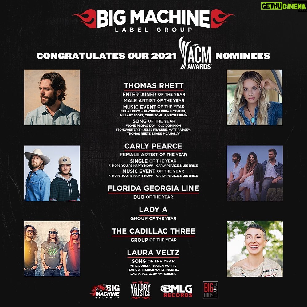 Scott Borchetta Instagram - BIG NOMINATIONS!!! 👊 @acmawards Can’t wait for Sunday night! Watch the @acmawards this Sunday at 8/7c on @cbstv and @paramountplus!