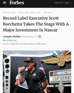 Scott Borchetta Instagram - The world itself is just so loud in general. You need to be consistent and out there everyday. 🏎💨

@forbes @nascar