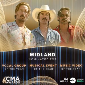 Scott Borchetta Instagram - WHAT 👏 A 👏 MORNING 

Beyond proud of our entire #BMLGfamily who pour their hearts into their projects. It’s always humbling to see our artists (and all the creators) recognized for their passion and hard work. 

BIG congratulations to @carlypearce, @ladya, and @midland for garnering several #CMAawards nominations. 

Can’t wait for the show to air on November 9 on @abcnetwork!