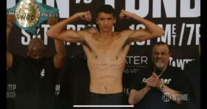 Sebastian Fundora Instagram - 💪🏽💪🏽💪🏽 🔥#toweringinferno #pbcboxing #showtimeboxing  #wbcboxing