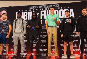 Sebastian Fundora Instagram - Press is done, can’t wait for Saturday 🔥🔥 #april9th #pbcboxing #wbcboxing
