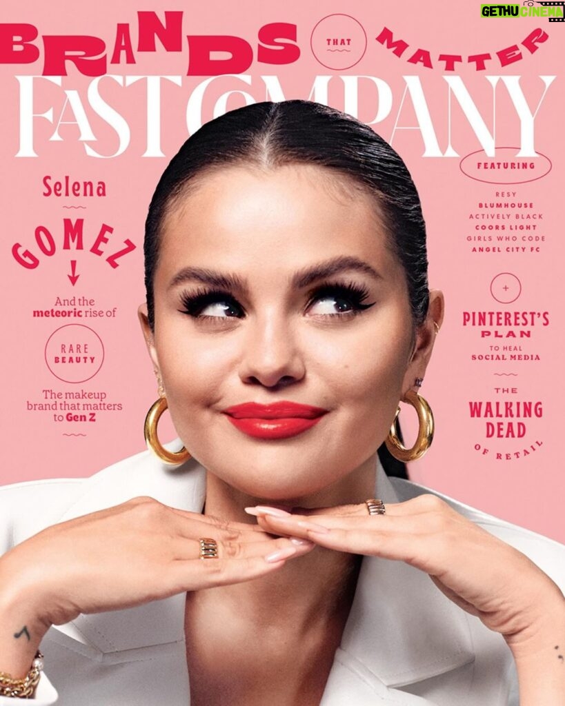 Selena Gomez Instagram - This is such a surreal moment to see @rarebeauty on @fastcompany’s list of Brands That Matter. Thank you to everyone who’s been on this journey with us and helping us shift the narrative around beauty, self-acceptance, and mental health. It means so much to me.