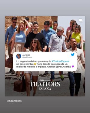 Sergio Peris-Mencheta Instagram - Está la cosa que arde 
#traitorsespaña 
@hbomaxes