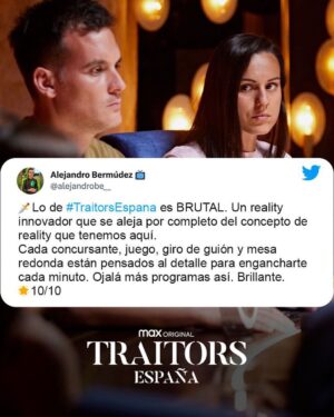 Sergio Peris-Mencheta Instagram - Está la cosa que arde 
#traitorsespaña 
@hbomaxes