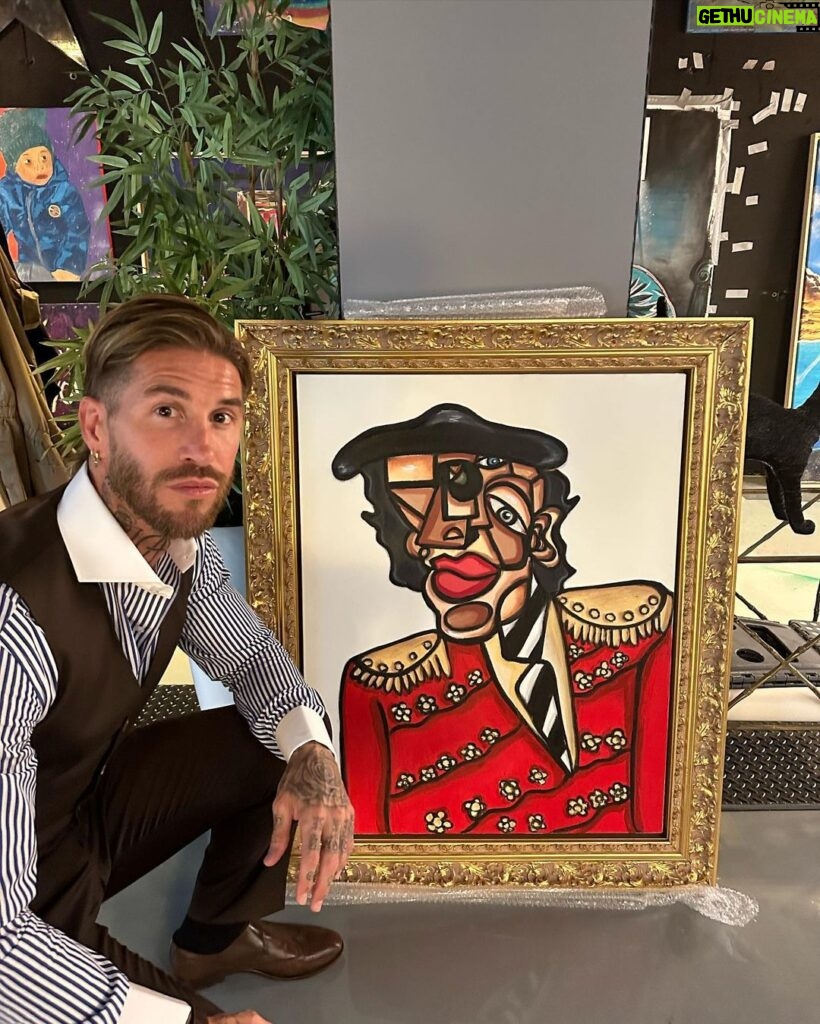 Sergio Ramos Instagram - Nueva incorporación a nuestra colección privada. Una obra del fenómeno @andresvalenciaart. 🎨 New addition to our private collection. A piece by the great #AndrésValencia. 🎨