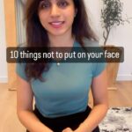 Shalini Balasundaram Instagram – 10 things ❌ to put on your skin

Toothpaste
Avoid using toothpaste on your face for blackheads or pimples; it can cause burns, infections, and skin irritation due to strong ingredients.

Body lotion 
it can clog pores and cause acne. The artificial fragrances may trigger allergic reactions. Stick to facial skincare products instead.

Vinegar 
Use caution with vinegar as a toner; it can become stronger over time and may burn your skin. Opt for commercial toners containing vinegar for safer application.

Petroleum jelly 
While petroleum jelly helps with dry lips and bug bites, be cautious as it can seal in dirt and debris, leading to increased dryness over time by preventing exposure to air and moisture.

Baking soda
Avoid using baking soda on your face for acne; its alkaline nature can disrupt your skin’s pH balance, leading to breakouts.

Lemon 
Avoid applying raw lemon or lemon juice on your face; it contains psoralen, making your skin sensitive to sunlight and risking irritation or chemical burns.

Sugar
Be cautious with DIY face scrubs containing sugar. It can be abrasive, causing irritation, redness, and micro-tears if not used gently.

Hot water 
Avoid using hot water on your face; it strips moisture, leading to dryness and potential burns.
Pro tip for facial steam therapy, use lukewarm water to open pores, loosen dirt, and make it easier to cleanse and remove blackheads and whiteheads.

Bar Soap
Avoid using bar soaps on your face; they strip natural oils, leaving your skin dry, rough, and itchy.

Expired skin care products 
Check product expiry dates and never use expired skincare items on your skin.
#shalinibalasundaram #skincare #tips Selangor