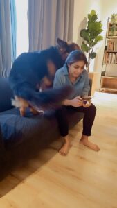 Shalini Balasundaram Instagram - Unconditional love from this little boy while I am spending time on my phone. Love you so much Pluto #shalinibalasundaram #spreadlove #germanshepherd #dogsofinstagram Selangor