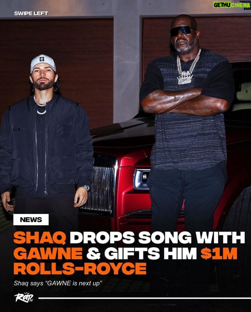 Shaquille O'Neal Instagram - @shaq co-signs rapper @lukegawne on new single “CHAOS” and surprises him with a $1M custom Rolls-Royce‼️ Y’all rockin with it⁉️