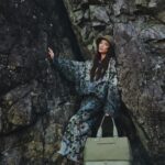 Shay Mitchell Instagram - Introducing the ‘Olive’ green collection. That we shot it in a forest with no olives. Our ‘Olive / Forest Green’ Collection OUT NOW Bowen Island, British Columbia