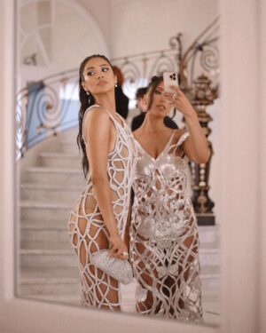 Shay Mitchell Instagram - @amfar in this @cultgaia custom dress of my dreams. 

Thank you @revolve and @jasminlarian for making this happen and of course the incredible team @cultgaia for all the work on this special piece ✨