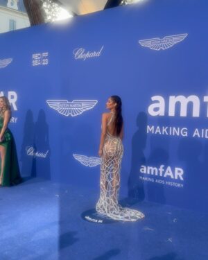Shay Mitchell Instagram - @amfar in this @cultgaia custom dress of my dreams. 

Thank you @revolve and @jasminlarian for making this happen and of course the incredible team @cultgaia for all the work on this special piece ✨