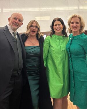 Sheila Kelley Instagram - Meeting one’s heroes can be a mind altering experience. Take this past weekend…

It was a magical tumble down into the wonderland of Washington DC where Saint Paddy’s Day met the luck of the Irish.🍀

Richard and I were invited to The White House to celebrate. On Thursday night, we attended an event at the Irish Embassy where we had the honor of meeting the Irish Ambassador and the Irish Taoiseach, @leovaradkar. Friday was at the East Wing, ending with a beautiful concert by @niallhoran. A reception followed and then an otherworldly performance at the Kennedy Center with Irish artists, dancers, poets, and singers.

The moments of meeting my heroes happened twice. First with @speakerpelosi, a woman who has made such a powerful mark on the world. A woman of integrity strength and resilience in the face of utter insanity. To be in her presence was awe striking. I had no words! The words simply left my tongue. And I stood in front of her like a happy puppy with a smile on my face, tongue hanging out, until I faintly squeezed out, “You are phenomenal!”

The second meeting of heroes moment was backstage at the Kennedy Center. When I realized that the person that had just been singing the James Vincent McMorrow version of the song Higher Love, was indeed actually @jamesvmcmorrow… Again, no words came. He said ,“Hello I’m James” and I said “yea…Vincent McMorrow” - like an idiot I finished his full name for him. And then finally breaking the awkward moment was my husband who came over and said “She’s a big fan.”

I did finally speak to both of them and the rest of the evening with Nancy and James was terrific. In this strange time of history, with so much antagonism and chaos and cacophony of attention, it was such a beautiful experience to be grounded by these people who exemplify the genius and the humanity of what it means to be alive in these bodies at this time.