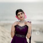 Shruthi Rajanikanth Instagram - Dipped in love 💜 📸 @sumesh_picxellence Dress @fab.d.studio Mua @magnificentmakeupstudio