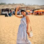 Shruthi Rajanikanth Instagram - GoAn beach and LoSt bUtTerFlY 🦋✨ costume @zaan_hijabs Goa - Calangute beach