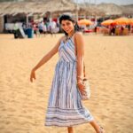 Shruthi Rajanikanth Instagram - GoAn beach and LoSt bUtTerFlY 🦋✨ costume @zaan_hijabs Goa - Calangute beach