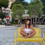 Sofia Pavlidou Instagram - When life gives you a lemon coloured bench , sit on it with a smile😀 #yellow #sun #sunnyday #happy #bless #love