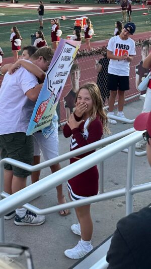Sofia Sanchez Instagram - It’s HOCO season! Just got invited to my first homecoming dance! I was so surprised! John Michael goes to a different high school than I do and he came all the way to my football game to ask me! What a dream!!! I said YES ♥️ #hoco2023 #homecoming #brotherapproved
