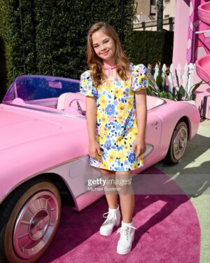 Sofia Sanchez Instagram - Hi Barbie! #downsyndromebarbie #barbiewithdownsyndrome #dolorispetunia #pinkcarpet #barbiethemovie #barbiepremiere #hollywoodmovie #theluckyfew #representationmatters