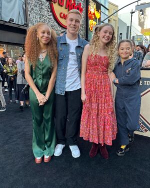 Sofia Sanchez Instagram - The premiere and after party in Hollywood were magical. The people I shared this experience with were the kindest, most creative, most supportive group of people in the world. Thank you for making my first film the stuff dreams are made of. Congratulations everyone, and happy opening of #TheHungerGames, in theaters tomorrow! ❤️Maude Ivory Baird #stewarttalent #bonnieshumofsky
