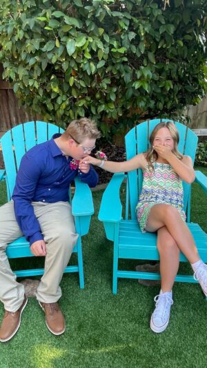 Sofia Sanchez Instagram - Sofia & John Michael’s very first homecoming! #hoco2023
