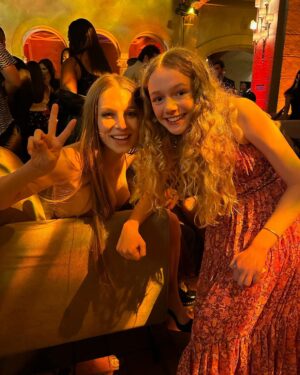 Sofia Sanchez Instagram - The premiere and after party in Hollywood were magical. The people I shared this experience with were the kindest, most creative, most supportive group of people in the world. Thank you for making my first film the stuff dreams are made of. Congratulations everyone, and happy opening of #TheHungerGames, in theaters tomorrow! ❤️Maude Ivory Baird #stewarttalent #bonnieshumofsky